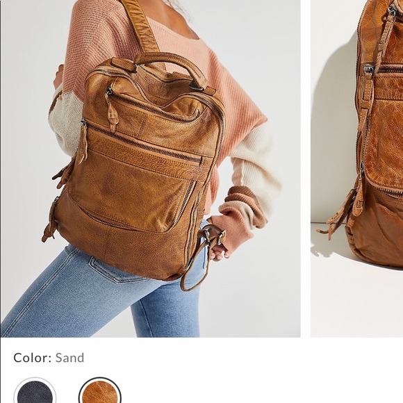 poshmark leather backpack